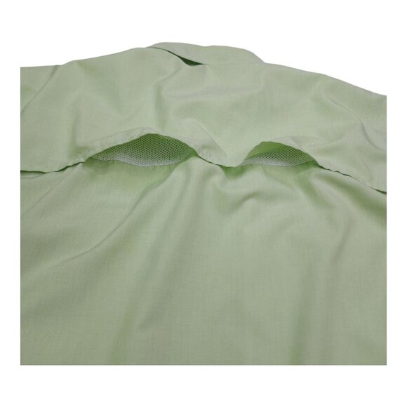 World Wide Sportsman Short Sleeve Fishing Shirt Mens L Bright Green Mesh Lined - Picture 8 of 9